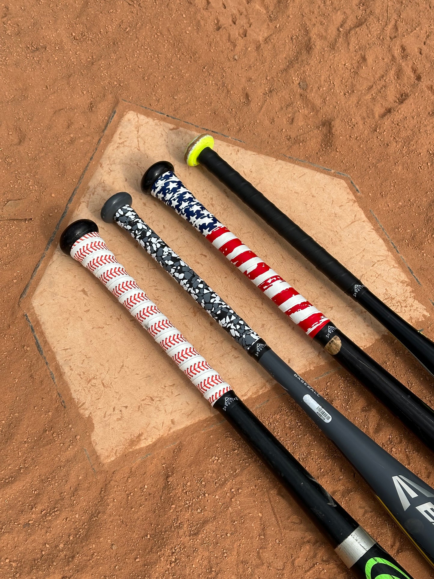 Ballpark Elite Bat Grip Tape for Baseball/Softball | 1.10 MM Precut Baseball Bat Grip Replacement | Black, US Flag, Camo, Stitch Grip Tapes