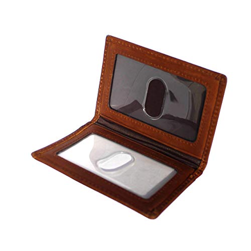 Baseball Wallet Genuine Leather Bifold RFID Blocking, 2 in 1