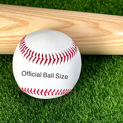 Blank Leather Baseball, Unmarked, Regulation Size & Weight: for Autographs, DIY, or Practice. Quality Stitching | One (1) Baseball