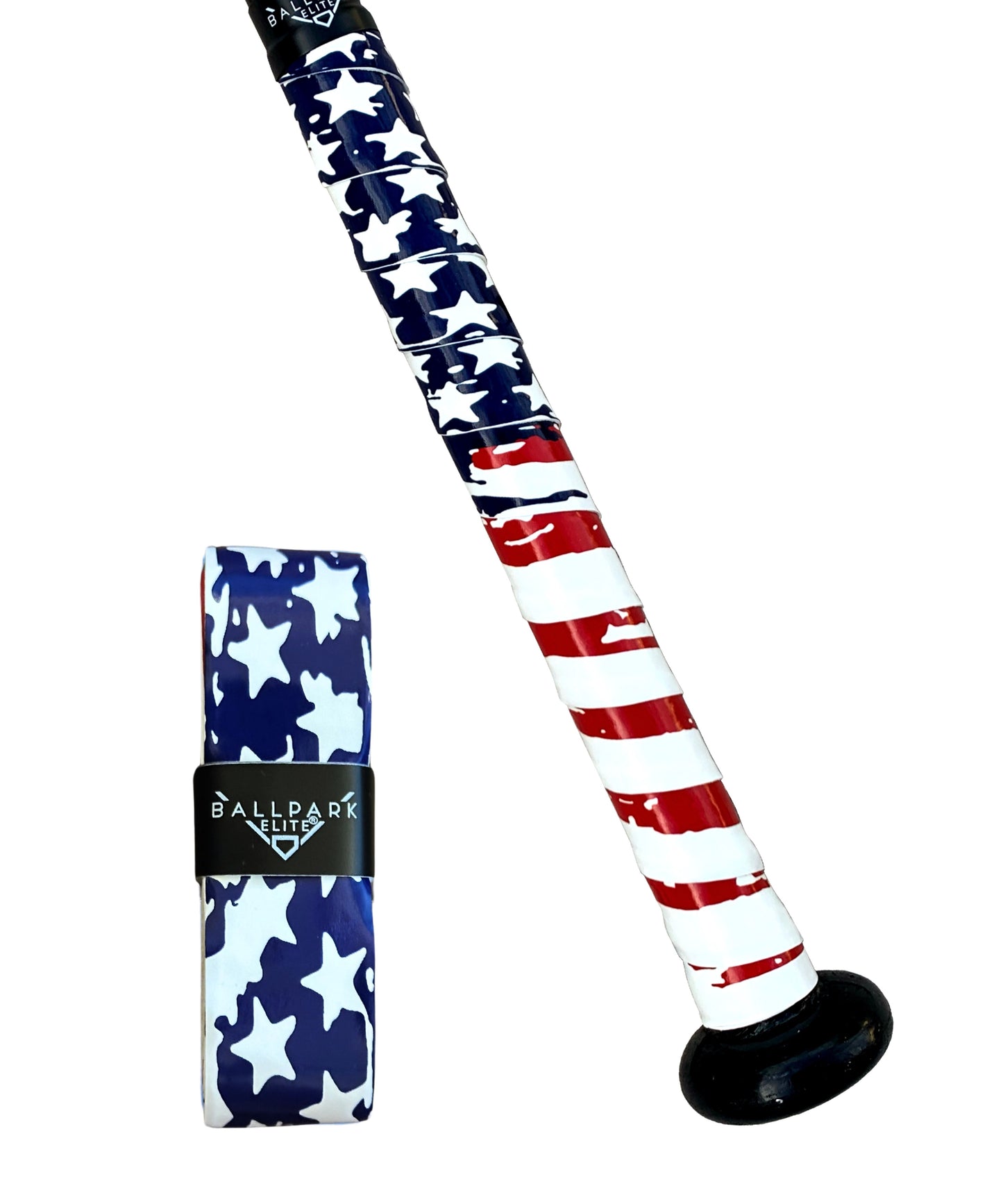 Ballpark Elite Bat Grip Tape for Baseball/Softball | 1.10 MM Precut Baseball Bat Grip Replacement | Black, US Flag, Camo, Stitch Grip Tapes