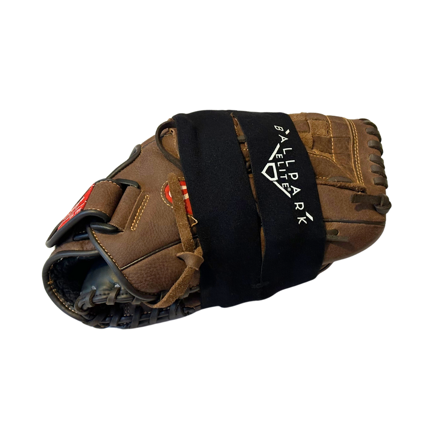 Baseball/Softball Glove Wrap to Break-in and Shape Your Mitt by Ballpark Elite (one wrap) | Black Premium Elastic Band Strap Holder Fits All Glove Sizes Including Adult and Youth